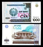 Bnk bn Uzbekistan 1000 sum 2001 unc