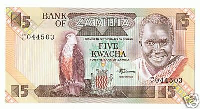 bnk bn Zambia 5 kwancha , necirculata bnk bn Zambia 5 kwancha , necirculata
