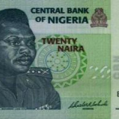 bnk bn Nigeria 20 naira 2006 unc , polimerica