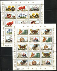 ROMANIA 1983 - FLORA SI FAUNA, 2 blocuri numerotate MNH, AF25 foto