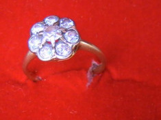Inel de aur cu 8 diamante foto