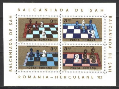 Romania 1984 - BALCANIADA DE SAH HERCULANE, BLOC nestampilat, N17 foto