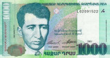ARMENIA █ bancnota █ 1000 Dram █ 2001 █ P-50 █ UNC █ necirculata