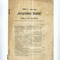 A06 ,,Jurisprudenta Romana &quot; - Anul V -1916-1918 - 44 pag.