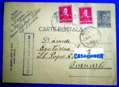 C59 1943 CP ILIMBAV NOCRICH -BUCURESTI CENZURAT SIBIU 30 Francar foto