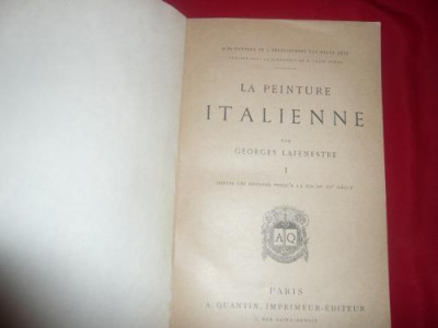 &amp;#039;&amp;#039;La PEINTURE ITALIENNE &amp;#039;&amp;#039; -G. Lafenestre - 1885 ,vol.I foto