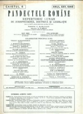 A41 Pandectele Romane -Caetul 6 -Anul XXV 1946 foto