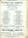 A46 Pandectele Romane -Tabla de materii -Anul 1941