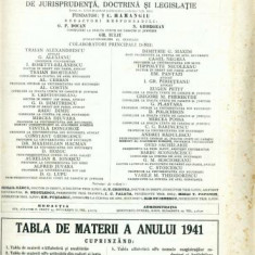 A46 Pandectele Romane -Tabla de materii -Anul 1941