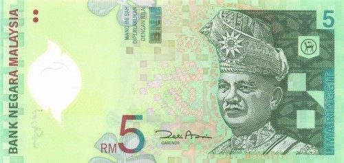 MALAEZIA █ bancnota █ 5 Ringgit █ 2004 █ P-47 █ UNC █ necirculata