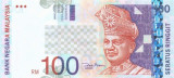 MALAEZIA █ bancnota █ 100 Ringgit █ 2001 █ P-44d █ UNC █ necirculata