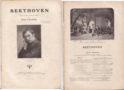 Beethoven-piesa de teatru in 3 acte (in limba franceza)-1909 foto