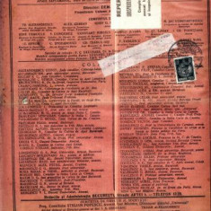 A80 Curierul Judiciar -Anul XL No. 1 - 1 Ian. 1931 -timbru