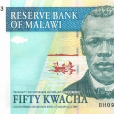 MALAWI █ bancnota █ 50 Kwacha █ 2007 █ P-53c █ UNC █ necirculata