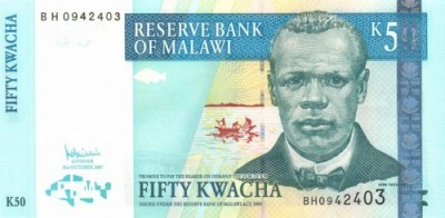 MALAWI █ bancnota █ 50 Kwacha █ 2007 █ P-53c █ UNC █ necirculata foto