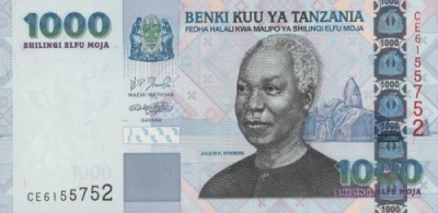 TANZANIA █ bancnota █ 1000 Shillings █ 2006 █ P-36b █ UNC █ necirculata foto