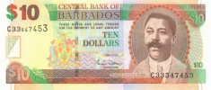 BARBADOS ? bancnota ? 10 Dollars ? 2007 ? P-68a ? UNC ? necirculata foto