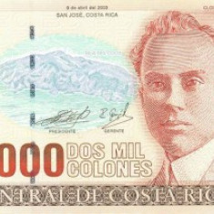 COSTA RICA █ bancnota █ 2000 Colones █ 2003 █ P-265d █ UNC █ necirculata