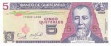 GUATEMALA █ bancnota █ 5 Quetzales █ 2006 █ P-106b █ UNC █ necirculata