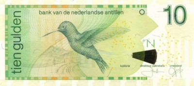 ANTILELE OLANDEZE █ bancnota █ 10 Gulden █ 2003 █ P-28c █ UNC █ necirculata foto