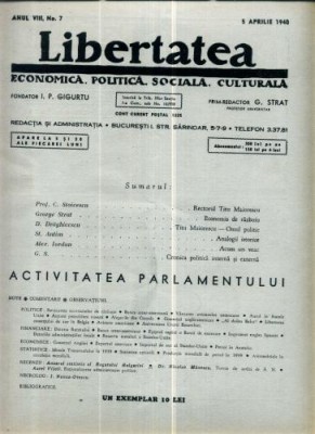 A113 Libertatea -Anul VIII, No. 7 - 5 Aprilie 1940 foto