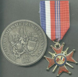 Franta+Anglia Medalie+Decoratie franco-britanica 1983 SUPERBE