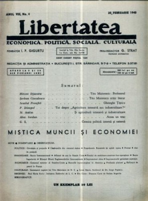 A102 Libertatea -Anul VIII, No.4 -20 Februarie 1940 foto