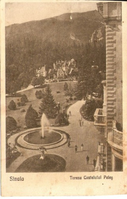 2765 Sinaia Terasa Castelului Peles 1927 foto