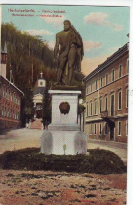 baile herculane, statuia lui hercule, necirculat, anterior 1918 foto