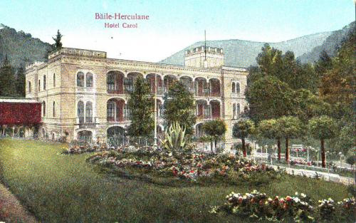 Baile Herculane, Hotel Carol, necirculat , 1925