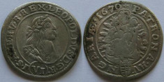 6 Kreuzer Argint - Leopold - Ungaria - 1670 - Superb foto