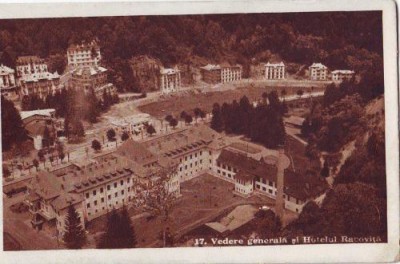 2435 Slanic Moldova Vedere generala si Hotelul Racovita UNC foto