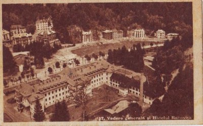 2434 Slanic Moldova vedere Generala si hotelul racovita UNC foto