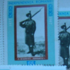 2 x Timbru "90 ani de la proclamarea independentei" - 1967, Romania