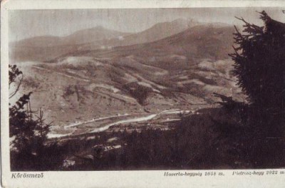 2558 Muntii Rodnei Vf Pietrosu UNC interbelic foto
