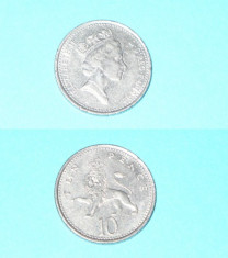 MAREA BRITANIE - 10 PENCE 1992 foto