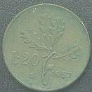 Itala 20 LIRE 1957 foto