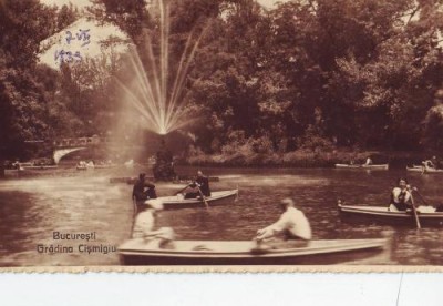 Bucuresti, gradina cismigiu, circulat 1933, foto