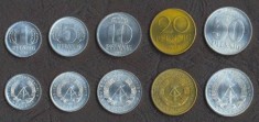 GERMANIA █ RDG █ SET DE MONEDE █ 1, 5, 10, 20, 50 Pfennig █ 1982-1989 █ UNC