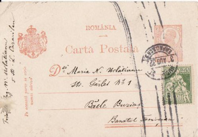 Carta postala 1922-Intreg postal Banat foto