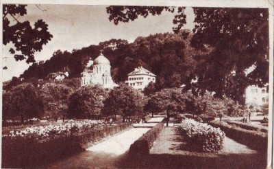 Brasov, vedere greco orientala si parcul, necirculat, interbelic foto