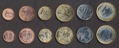 BRAZILIA SET COMPLET DE MONEDE 1+5+10+25+50 Centavos +1 Real 2004-2005 UNC foto