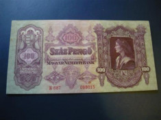 Bancnota Ungaria 100 PENGO 1930 foto