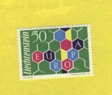 ST-05=LIECHTENSTEIN EUROPA FAGURELE 1960 Mi 398 SARNIERA, Elvetia, Nestampilat