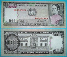 BOLIVIA 1982 - 1000 PESOS - UNC foto