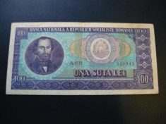 Bancnota Romania 100 lei 1966 foto