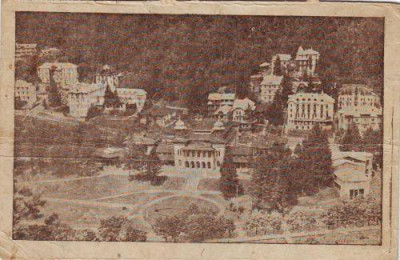 Baile Slanic Moldova,vedere generala si parcul,1949 foto
