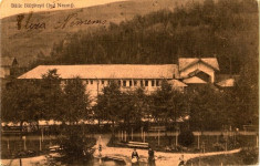 Baile Baltatesti - Judetul Neamt - 1912 - circulata - carton roz foto