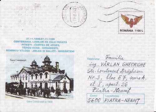 Plic circulat 1998- Gara Comanesti Plic circulat 1998- Gara Comanesti