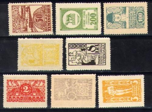 Romania lot 8 timbre fiscale locale diferite Timisoara 1920 neuzate CV 200$ Romania lot 8 timbre fiscale locale diferite Timisoara 1920 neuzate CV 200$